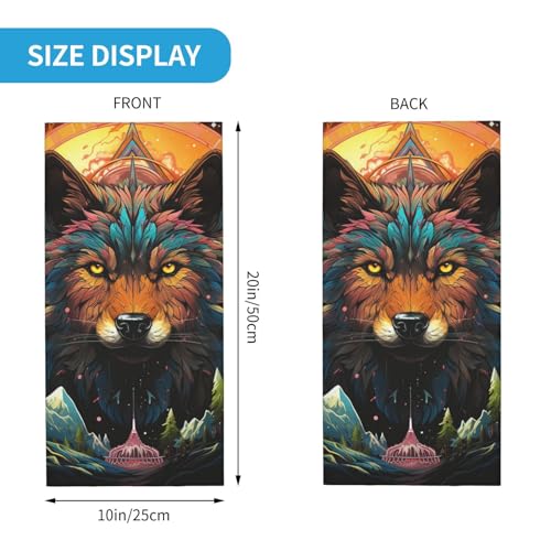 Bandana para cuello con diseño animal y fases lunares, cubierta facial pasamontañas para motocicleta, ciclismo, esquí para mujeres y hombres miniatura 3