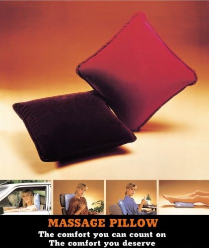 HealthmateForever HIGH Quality Pressure Activated Massaging Vibrating Massaging pulsating Pillow Massager for Foot, Leg, Back,Neck Pain Relief, Sciatica Pain Relief Pillow Massager. Brown Color