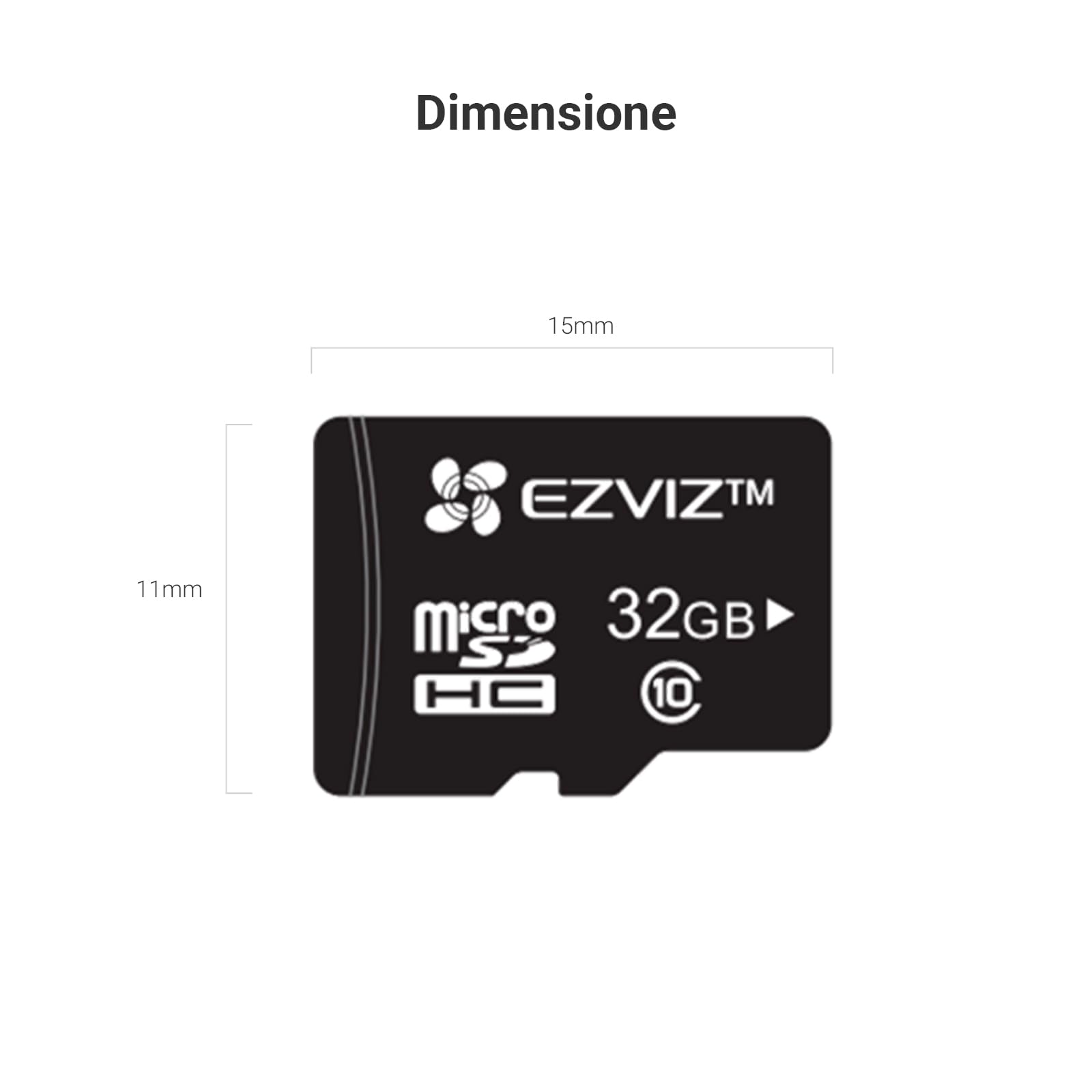 EZVIZ Micro SD, Scheda di Memoria fino a 90MB/Sec, Specialmente per EZVIZ Telecamere, Video camere di Sorveglianza, Nero, Micro SDXC, Micro SD Card 32 GB