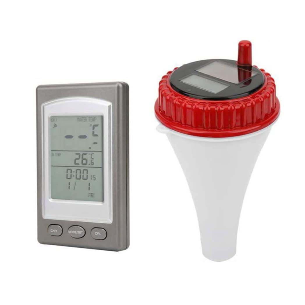 MILEVO Thermomètre à Eau Flottant Thermomètre Flottant sans Fil Piscine Solaire Hygromètre à Eau numérique à Distance