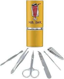Milk Sheik Shake Funny Humor Stainless Steel Manicure Pedicure Grooming Beauty Care Travel Kit