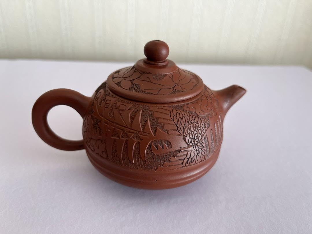 龍茶壺  中国古美術  宜興  紫砂壺・急須・茶道具 Amazon | 新 急須 中国宜興 紫砂壺 龍彫刻 お茶道具 美術 収蔵 | ノー