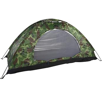MAGT Camping Tent Waterproof 1 Person Tent Outdoor Camouflage UV Protection 1 Man Tent for Camping Hiking200*100*100cm Color Green