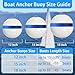 AmarinePlay Boat Mooring Buoy Ball Mooring Buoy Float with Reflective Blue Stripe for Protection,Illuminated Buoy to Moor Boat Secure&Enhance Visibility 15'' White