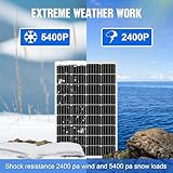 ECO-WORTHY 3 kW·h/Tag Solarpanel Kit 720 Watt 24 Volt Solarsystem für netzunabhängige Haushalte Wohnmobile: 6 Stücke 120W monokristallines Solarpanel + 60A 12V/24V-Laderegler + Solarkabel + Z-Halterun - 4