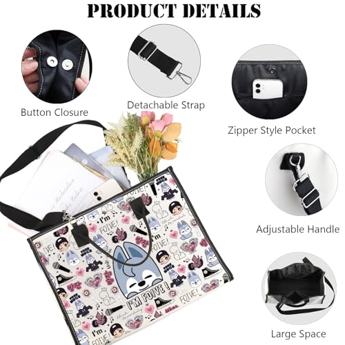 Image of JNIAP Korean Group Stay Crossbody Bag Korean Group Stay Wolf Gifts I'm Foive Gifts Stay Merchandise Stay Wolf Shoulder Bag