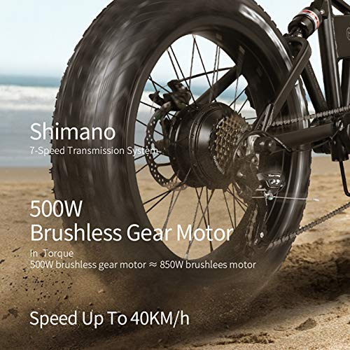 FIIDO M1 Pro Folding Ebike, 20 Inch Electric Bikes for Adults, 48V 500W 12.8Ah Lithium-Ion Battery Mountain Ebike, Max… - Image 7