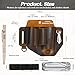 FLYHOMES Premium Full-Grain Genuine Cowhide Leather Multitool Sheath | Handmade Stitched Belt Organizer for Leatherman, Flashlight, Pen & EDC Tools | Multi-Tool Holster Pouch with Keychain Clip