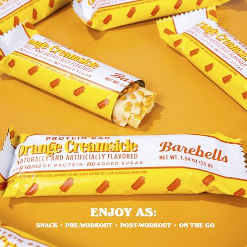 Image of Barebells Orange Creamsicle Protein Bar - 20g Protein - No Added Sugar - 12 x 55g High Protein Snack - Post Workout Snack