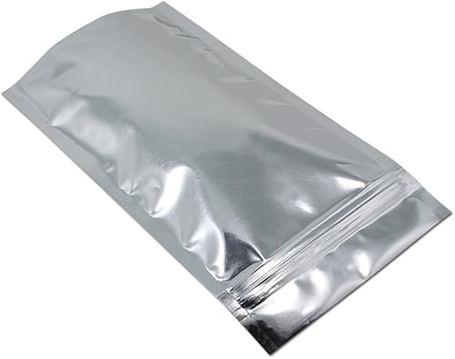 Miniatura 10 de FERENLI 100 piezas de bloqueo frontal transparente con cierre de cremallera de aluminio resellable, bolsa de embalaje de plástico para sellado