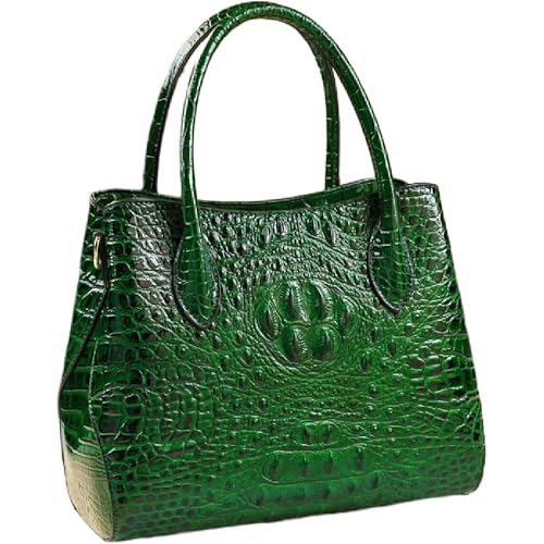 Crocodile Pattern Leather Women's Handbags Top-Handle Satchel Bag Medium Purse Portable Tote Bag Shoulder Messenger Bags