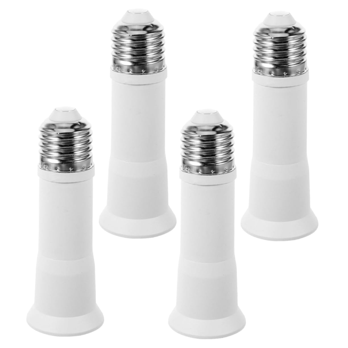 Garneck 5 Set Adattatore Per Lampada Estensore Della Presa Estensione Presa Luce Forniture Di Lampade Estensione Della Lampadina Base Leggera Portalampada Estensore Pc Bianca 4 Pezzi * 5