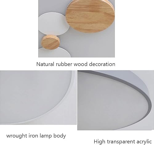 Miniatura 6 de SHUANGZ Lámpara de techo LED moderna ultrafina de 15 pulgadas lámpara de iluminación circular de 3 colores cerca de lámparas de techo para