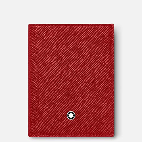 Montblanc Sartorial 4cc Kartenetui aus Leder in der Farbe Rot, Maße: 10,5cm x 8cm x 1cm, 130830