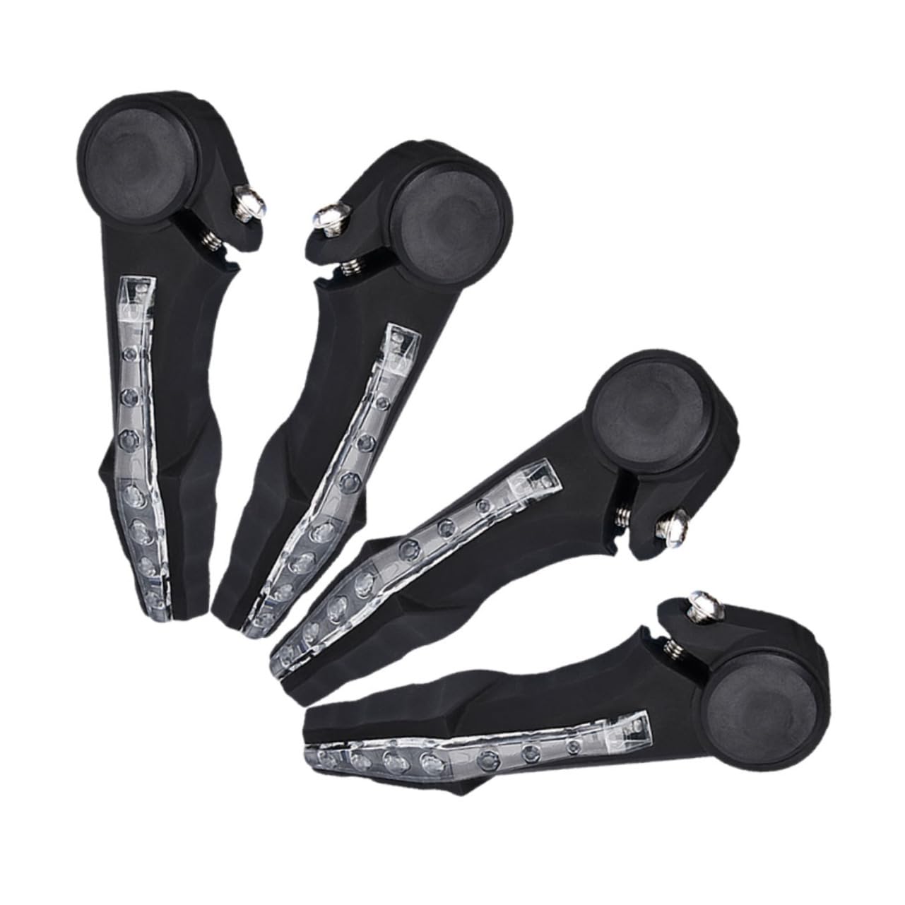 Mikikit 2 Pairs LED Bike Turn Signals Handlebar Lights for Night Riding Safety High Intensity Illumination Fit Prolonged Battery Life Cycling Warning Rear Lamp