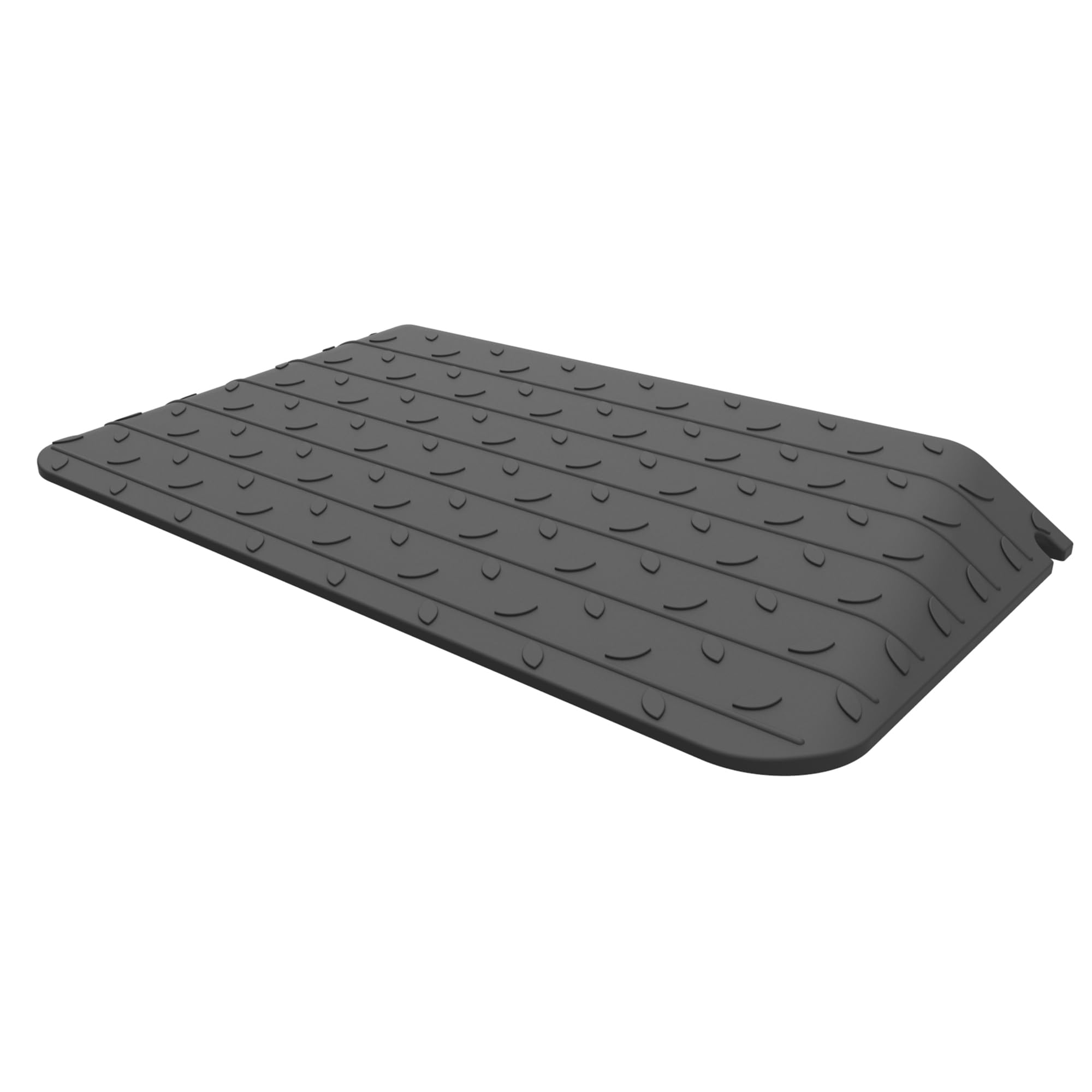 Rampe de trottoir en caoutchouc noir - Rampe de porte pour fauteuil roulant - 90 x 46 x 7,5 cm