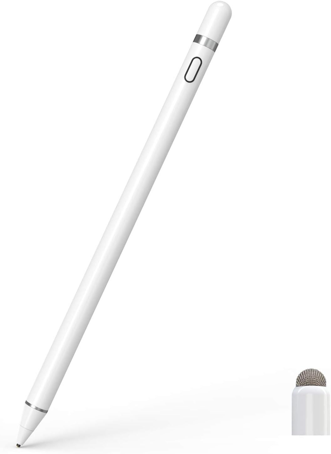 Stylus Pen Compatible with iPad pencil Touch Screen Pen Capacitive Rechargeable Styli with 1.5mm Ultra Fine Tips Compatible with iPads/Tablets/iPhones/Samsung/Lenovo/LG&HTC with Two Caps
