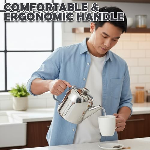 Théière acier inoxydable 590 ml durable pour la restauration - 3