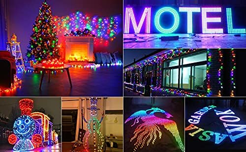 Miniatura 7 de 500pcs WS2811 0.472 in Difusión Digital Dream Color RGB LED Pixel String Light Individualmente direccionable LED Pixeles Módulo Negro Cable IP68
