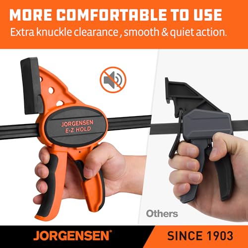 Image of Jorgensen 24 inch One Hand Clamp /Spreader - 2-pack, Medium Duty, E-Z Hold Bar Clamps Set