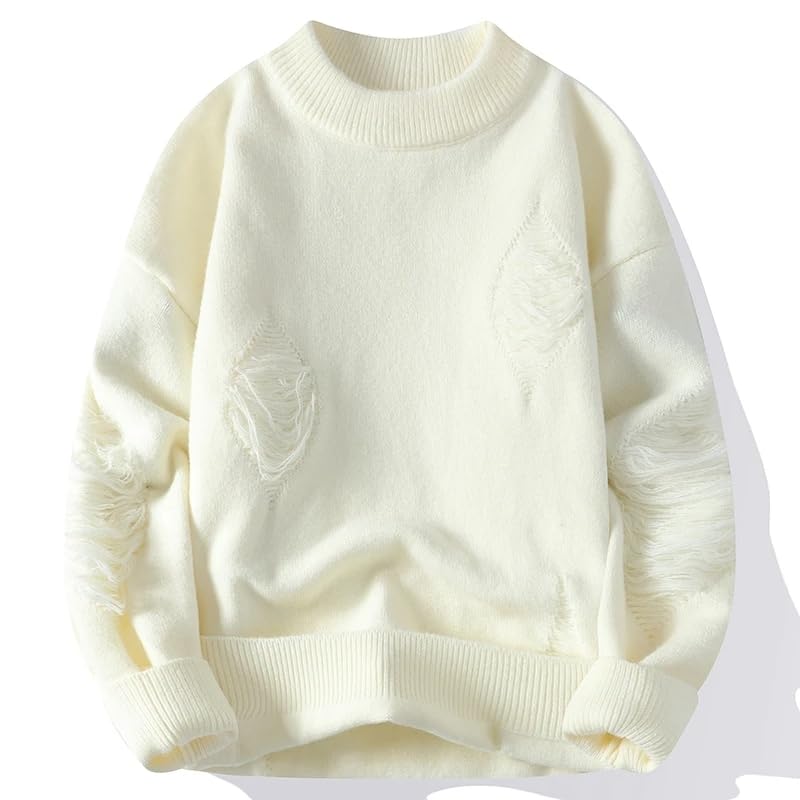 Autumn Winter Knit Sweater Men Pullovers O Neck Streetwear Loose Casual Knitted Sweaters Mens2