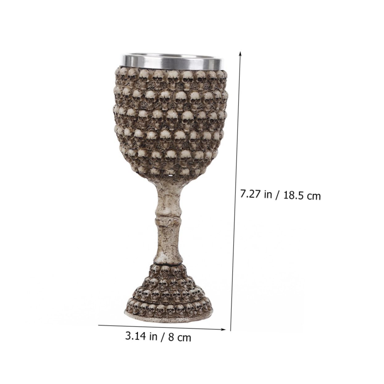 Ciieeo 2 Pièces gobelet inoxlm couvert wine glasses - Verre à liqueur verres à vin tasse à liqueur multifonction verre à accessoire Acier inoxydable
