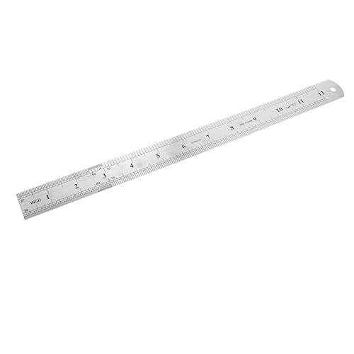 IIVVERR Metric 30cm 12 Inch Stainless Steel Straight Ruler Measuring Tool (Herramienta de medición de regla recta de acero inoxidable métrico 30 cm