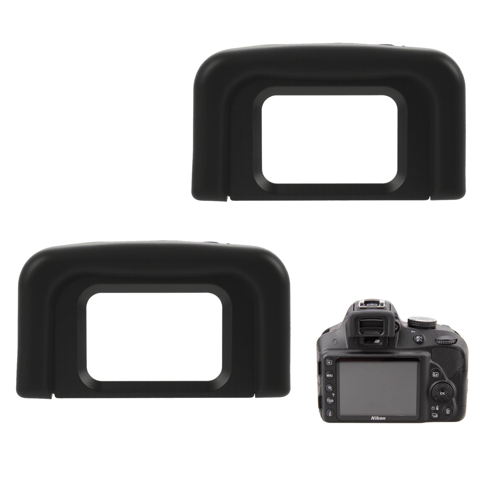Oeilleton de Remplacement pour D5600, D5500, D5400, D5300, D5200, D5100, D5000, D3500, D3400, D3300, D3200, D3100, D3000 – Comprend 2 pièces, Remplacement DK-25