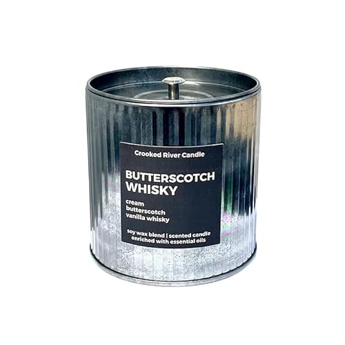 Crooked River Candle Butterscotch Whiskey Scented Wood Wick Candle, 12