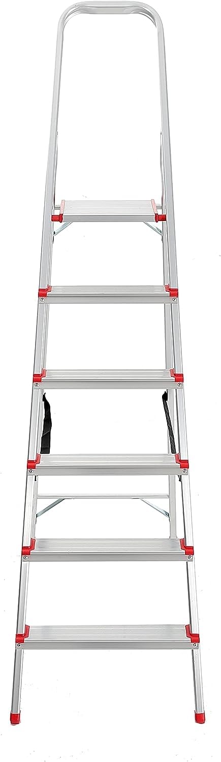 Scala Scaletta uso Domestico in Alluminio portata 150 kg (6 GRADINI)