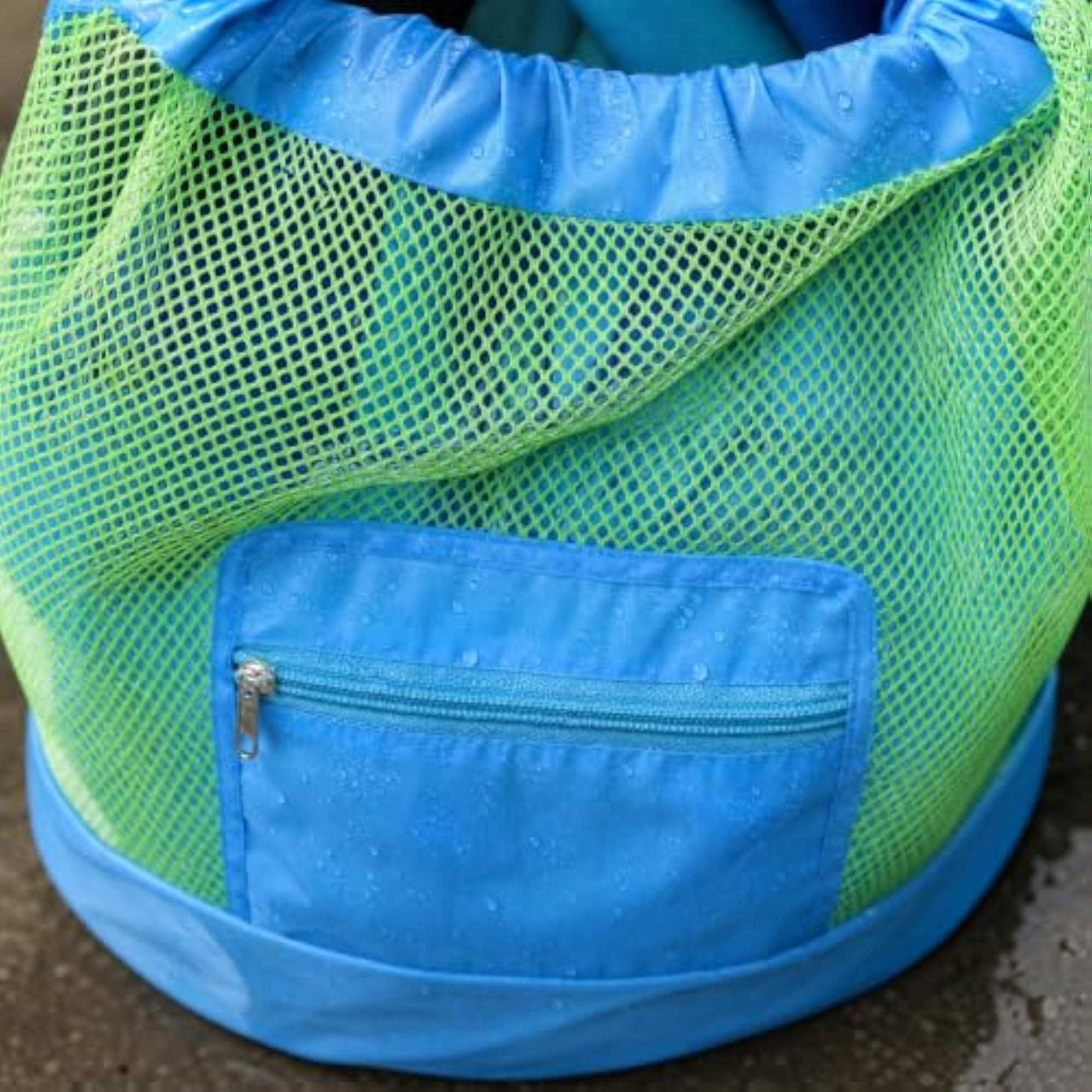 Mesh Drawstring Backpack for Travel and Storage