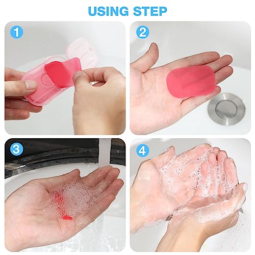 BESPORTBLE 120 Sheets Paper Soap Sheets Mini Portable Travel Foaming Hand Washing Bath Scented Paper for Indoor Outdoor Travel Camping Hiking - Image 4