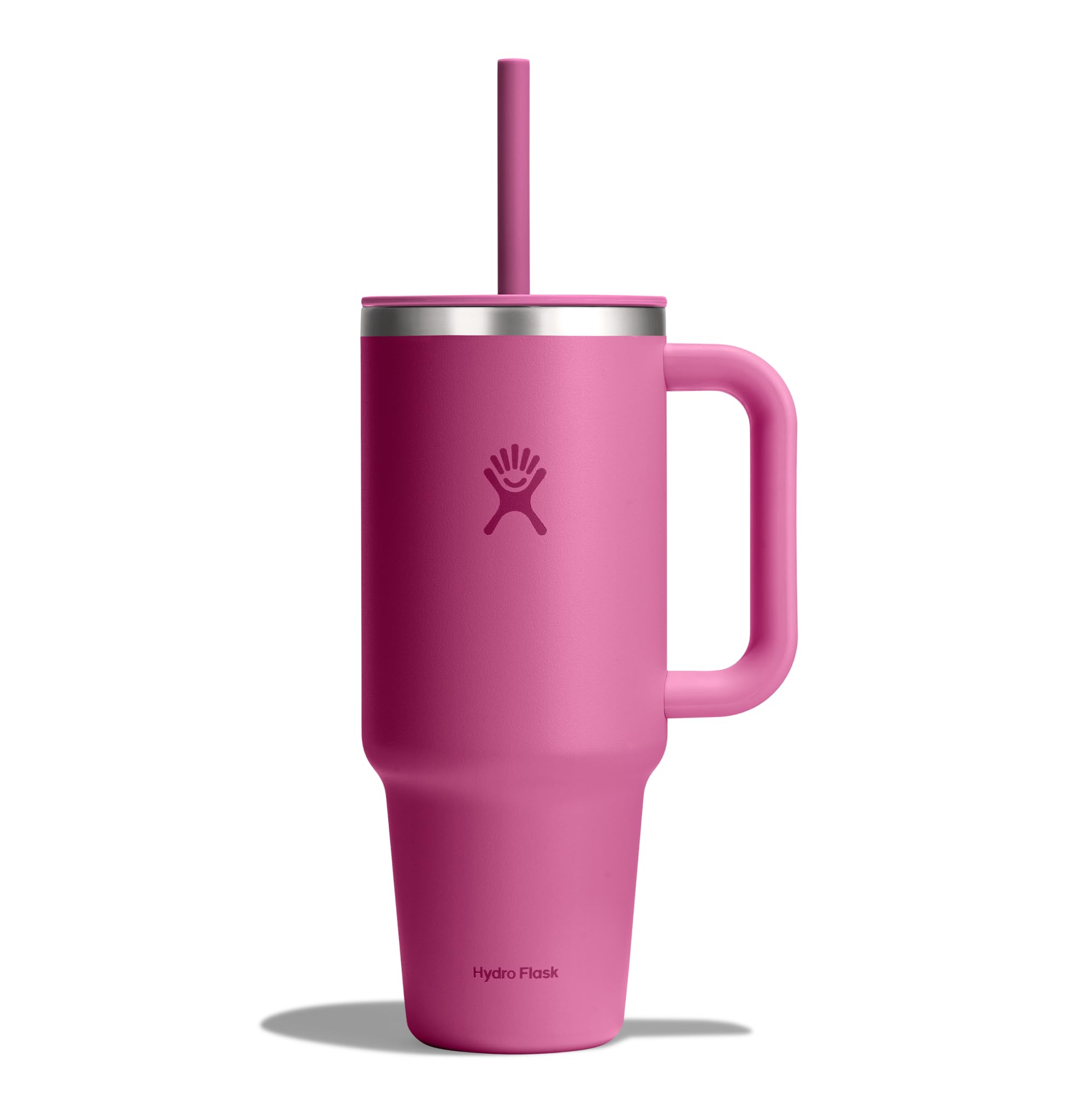 HYDRO FLASK, Travel Tumbler 1180 ml (40 oz) with Closable Press-In Straw Lid, Stainless Steel, Double Wall Vacuum Insulated