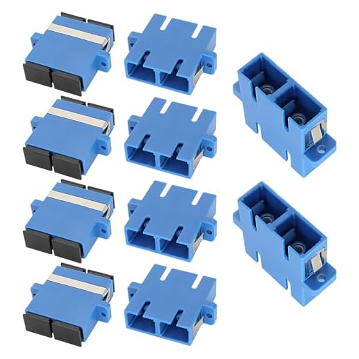 XMSJSIY SC-SC Fiber Optical Coupler Adapter SC/UPC Female to Female Duplex Network Internet Converter Connector -10 PCS