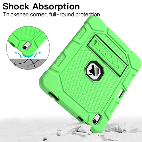 Image of Case for iPad (A16) 11th Generation 11 Inch 2025 / iPad 10th Generation 10.9 Inch 2022, [Built-in Pencil Holder] Heavy Duty Shockproof Rugged Protective Case, Green