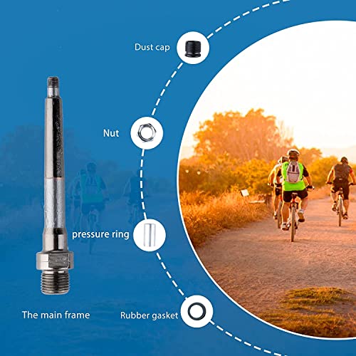 Lohca Mountain Bike Pedals Flat Mtb Bike Pedals Nylon Non-Slip Bearing 9/16" Bicycle Road Bike Pedals Lightweight Wide Platform For Bmx Staionary, Blue #TOP3