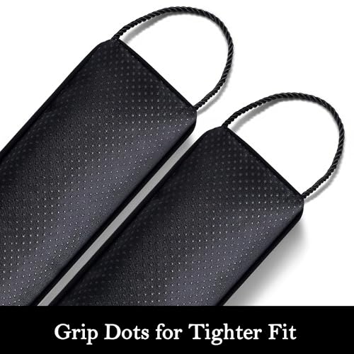 Image of Sunolga Door Draft Stopper Blocks Hot and Cold Air with Removable Washable Cover for Bottom of Door, All-Season Seal for Noise, Light, Under Door Sweep for Gaps Up to 3 inch, Home Essentials, 38 inch, Black