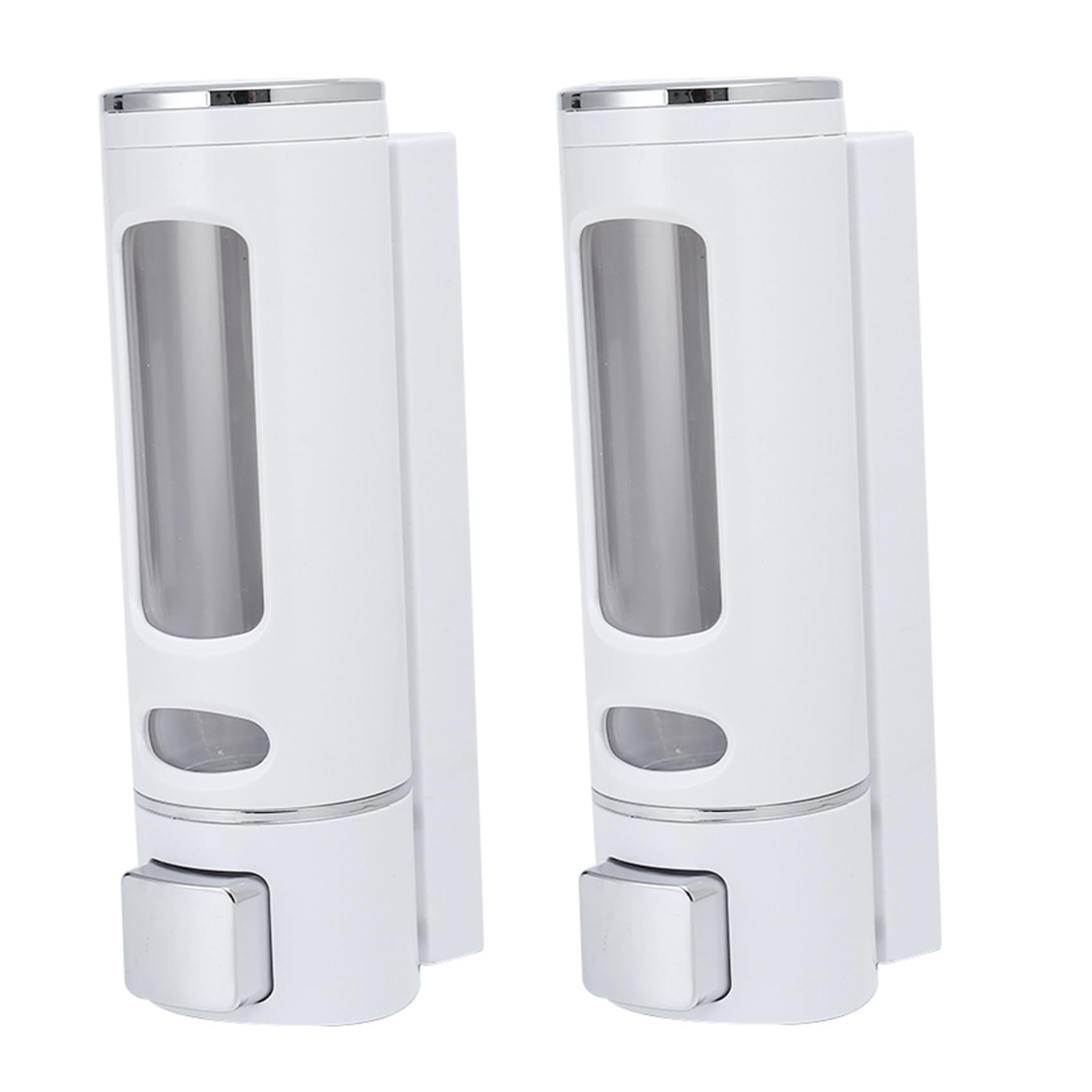 Hndhbfgrt 2X 400Ml Soap Dispenser Wall Mount, Manual Hand Shampoo Shower Gel Dispenser Lotion Container for Bathroom Kitchen