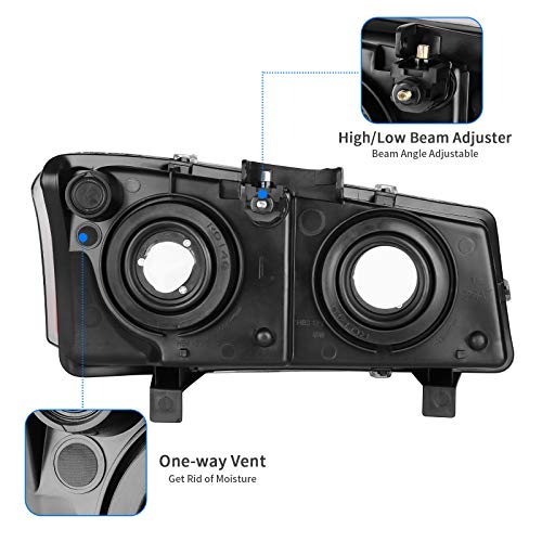 Image of DWVO Headlights Assembly Compatible with 2003-2006 Chevy Silverado Chrome
