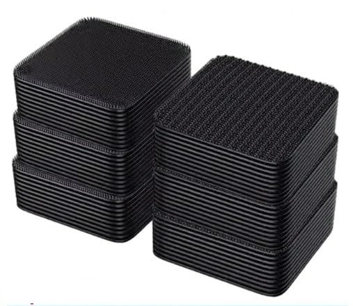 Pastilles Bande Adhésive Vellcro Double Face, 5x5 cm, Fixation scotch Double Face Vellcro, Scratch Autocollant Puissant, Pour Tapis Auto et Usage Domestique, Accroche Tableau... 8 Pièces=4Paires