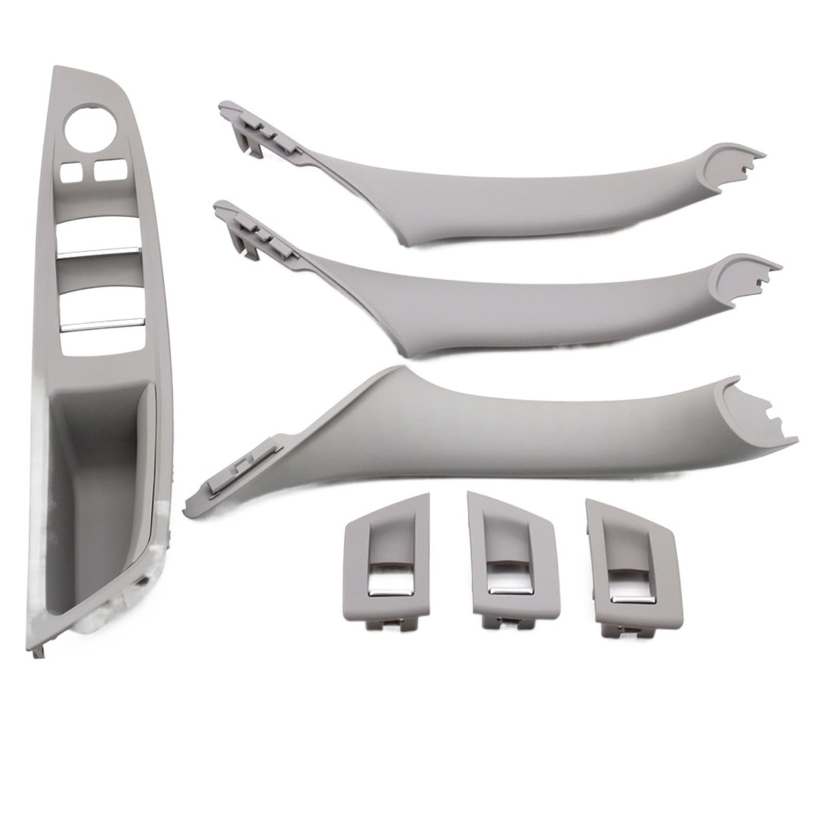 OEXRIGRU Car Interior Door Handles for BMW 5 Series F10 F18 523 525 528 LHD Car Interior Door Handle Pull 7PCS Set(Model A Gray)