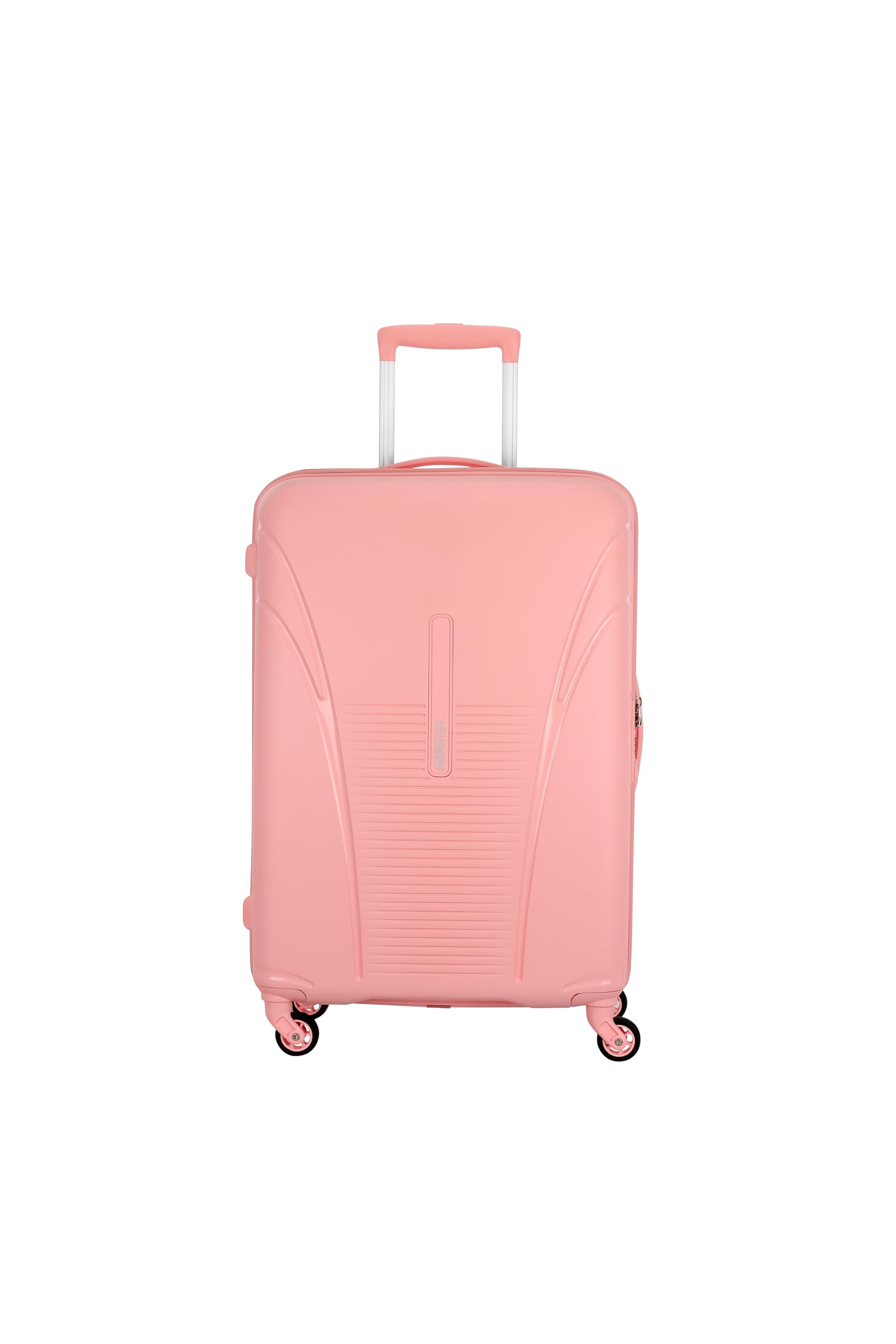 Ivy Spinner 68 CM Medium Check-in Polypropylene PP Hardside Luggage with Recessed TSA Lock, Trolley Bag with 4 Spinner Wheels for Smooth Travel for Men & Women - Pale Pink