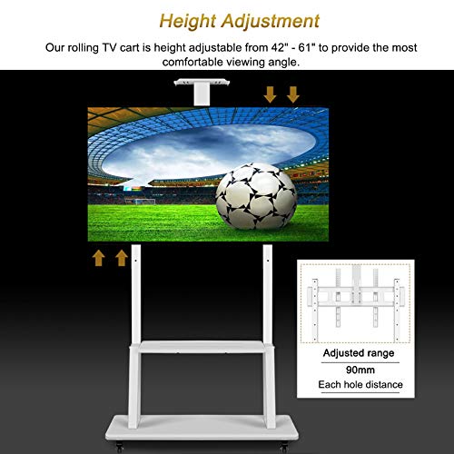 Soporte de piso REMYS para TV de 40-70 pulg, blanco, resistente miniatura 3