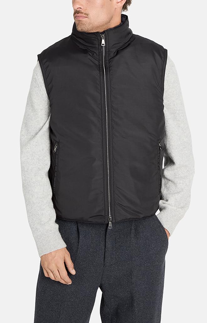 Herren Westen HUGO mit 100% echtem Lammfell teilgefüttert, Wind- & Wasserabweisende Winterweste - warm, praktisch und hochwertig