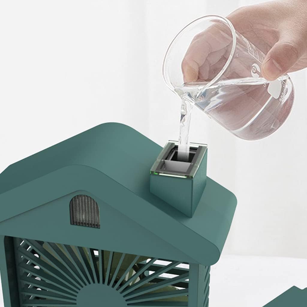 Fans, Portable Water-cooled Fan for w/Double Rechargeable Evaporative Humidifier Desktop Cooling Fan