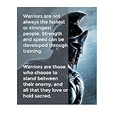 Warriors Stand Between Enemy & All They Love - Inspirational Wall Decor Print, Motivational Wall Art For Living Room Decor Aesthetic, Home Decor, Office Decor, or Bedroom Decor, Unframed - 8x10