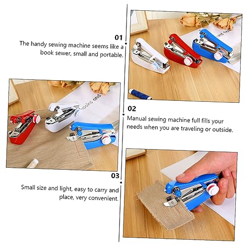 Lurrose 3 Stuks kleine naaimachine kinderen naaimachine naaimachines voor kinderen naaldenmachine gereedschap metalen kunststof naaimachine stiknaaimachine handbediend plastic - Image 6