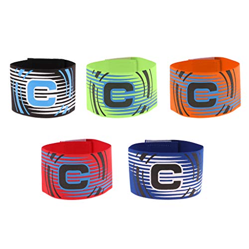 #N/A 5 Stuks Verstelbare Basketbal Kapitein Polsband Flexibele Leider C Badge Zichtbaar Team Sport Leider met Magische… - Image 5