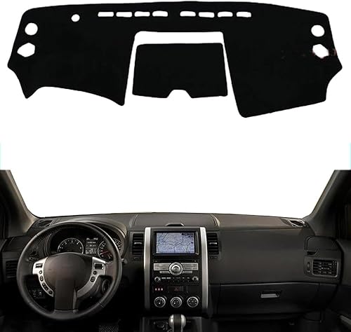 HATHWAY Fit for Nissan X-Trail 2008-2013,Car Dashboard Cover,Black Dashboard Mat Pad,Dashboard Cover Dash Mat,Car Interior Accessories