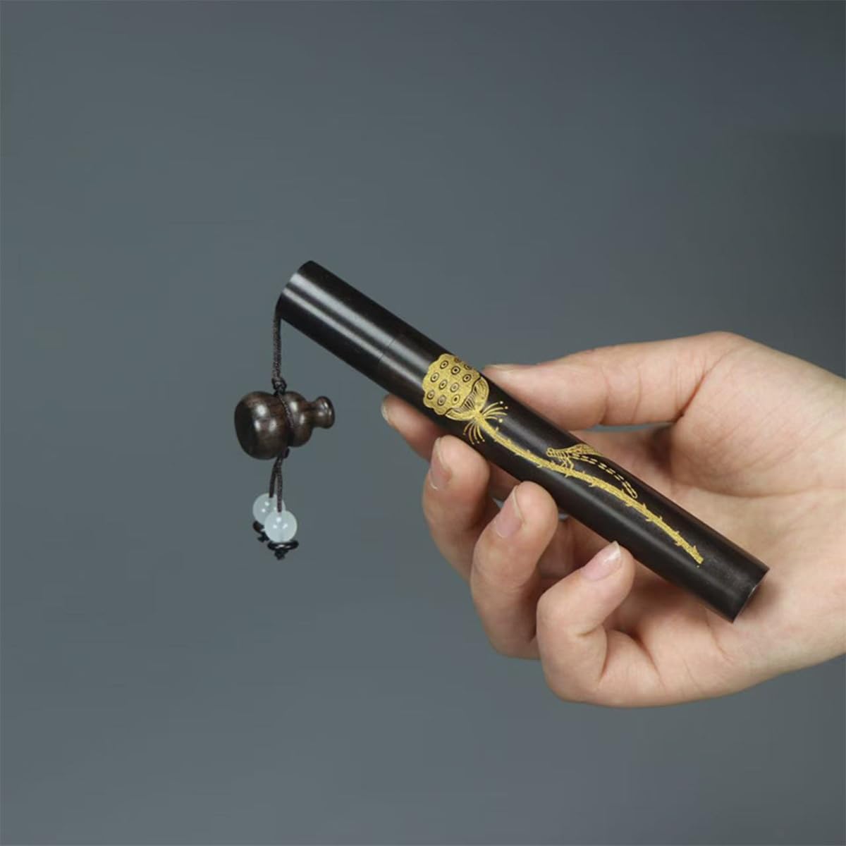 Portable Ebony Wood Incense Stick Case